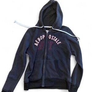 Navy blue Aeropostale zip up hoodie